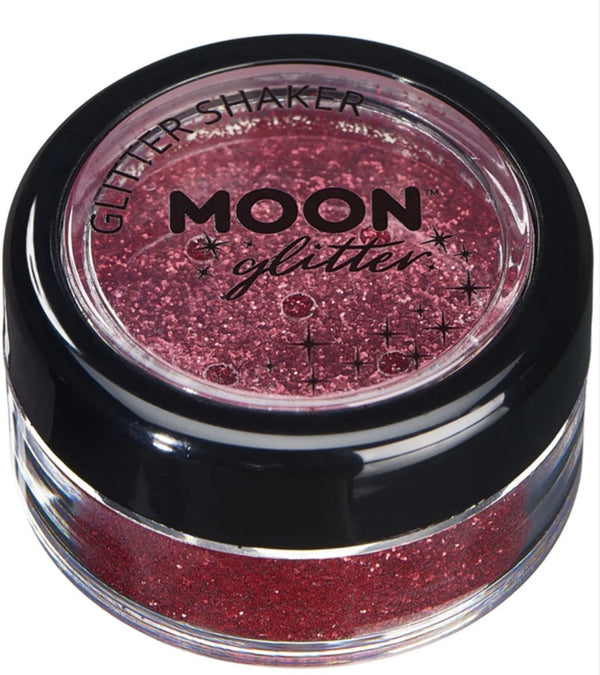 Moon Glitter Classic Fine Glitter Shakers, Red, Single, 5g